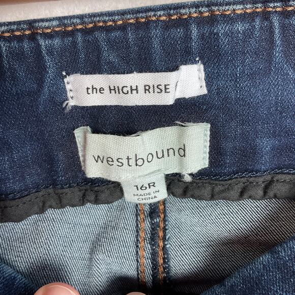 Westbound Womens The High Rise Skinny Jeans Dark Wash 16 Regular NWT - Picture 9 of 16